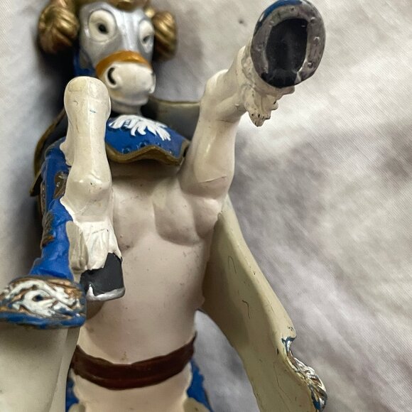 Papo Medieval World of Knights Horse w/ Ram Blue Ram Crest Fantasy Figure 2007 - Picture 11 of 16